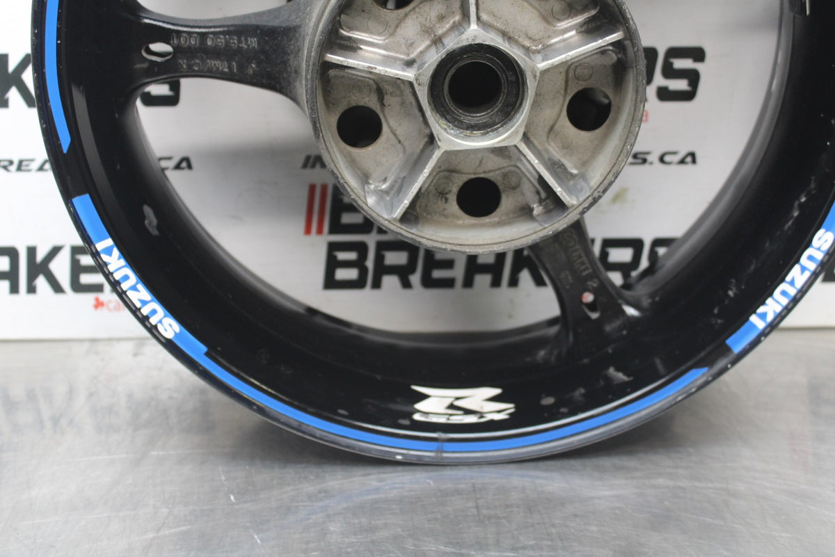 06-07 SUZUKI GSXR 600 REAR WHEEL BACK RIM & ROTOR BB845