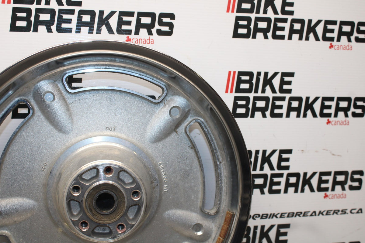 09 HARLEY-DAVIDSON SPORTSTER 1200 CUSTOM XL1200C REAR WHEEL RIM & ROTOR BB776