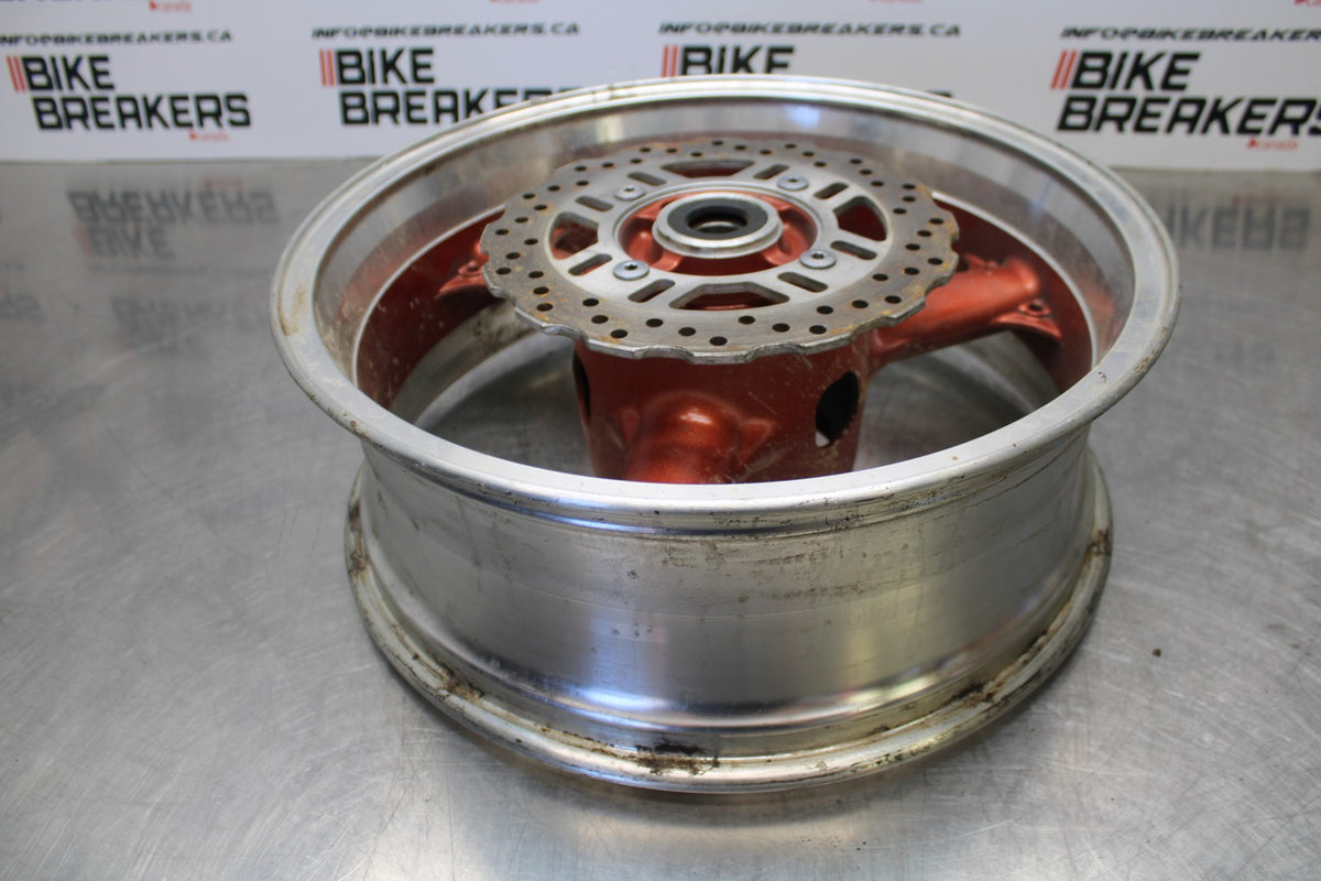 07 KAWASAKI Z1000 REAR WHEEL BACK RIM & ROTOR BB148