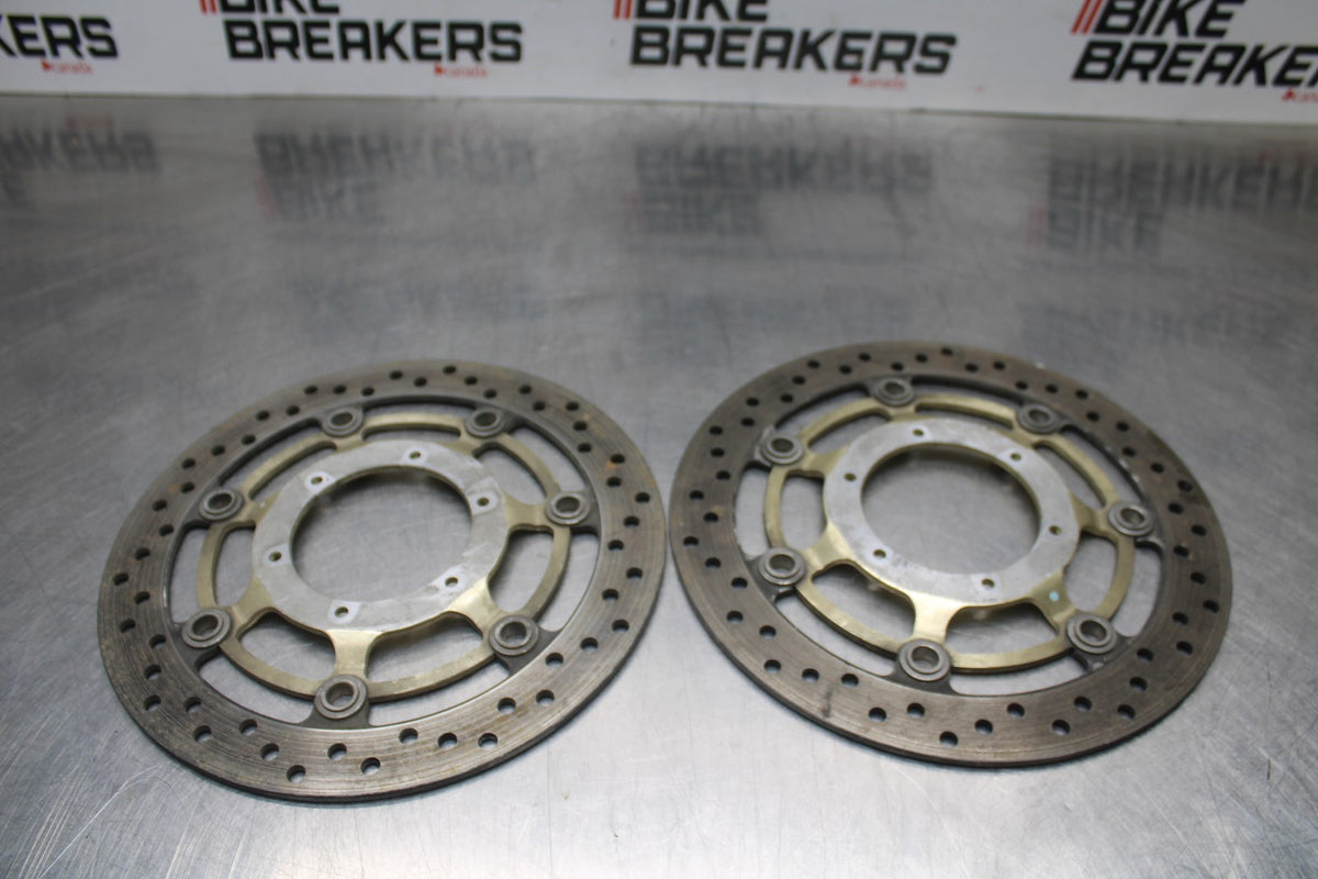 01-06 HONDA CBR600F4I FRONT LEFT RIGHT BRAKE ROTORS DISCS BB778