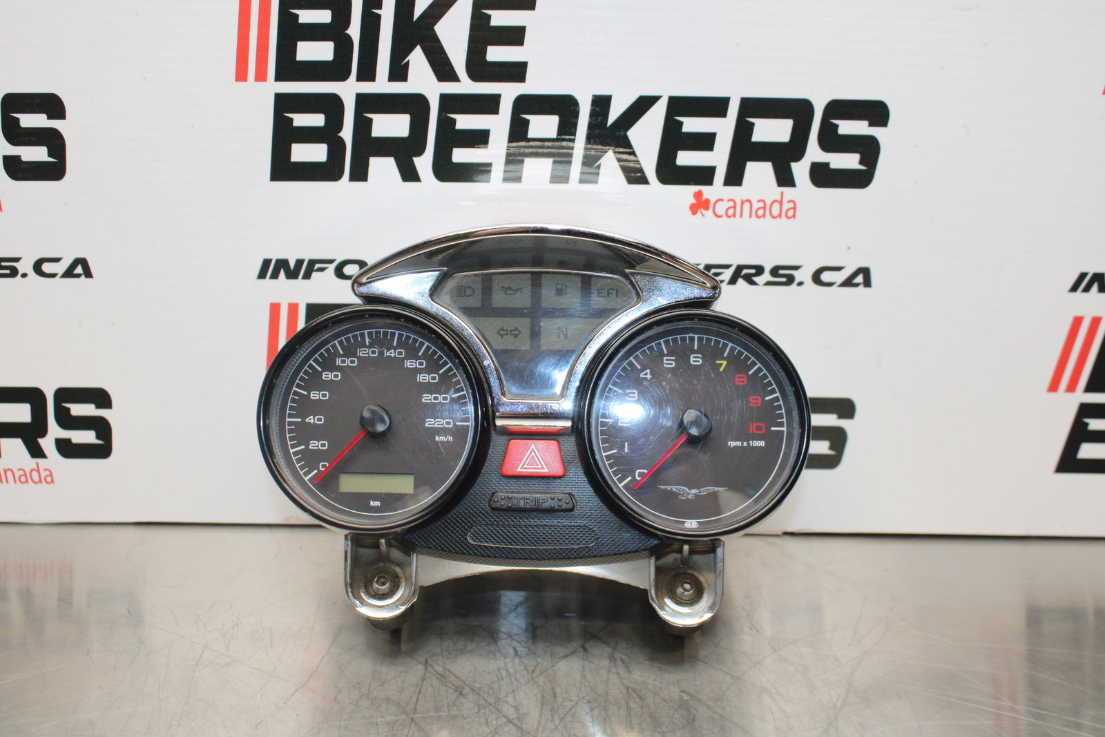 08 MOTO GUZZI BREVA 750 SPEEDO TACH GAUGES DISPLAY CLUSTER SPEEDOMETER BB154