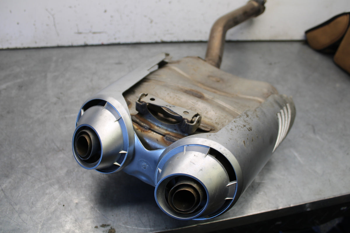 07-09 YAMAHA FZ6 EXHAUST PIPE MUFFLER SLIP ON CAN SILENCER 5VX-14710-01-00 BB713