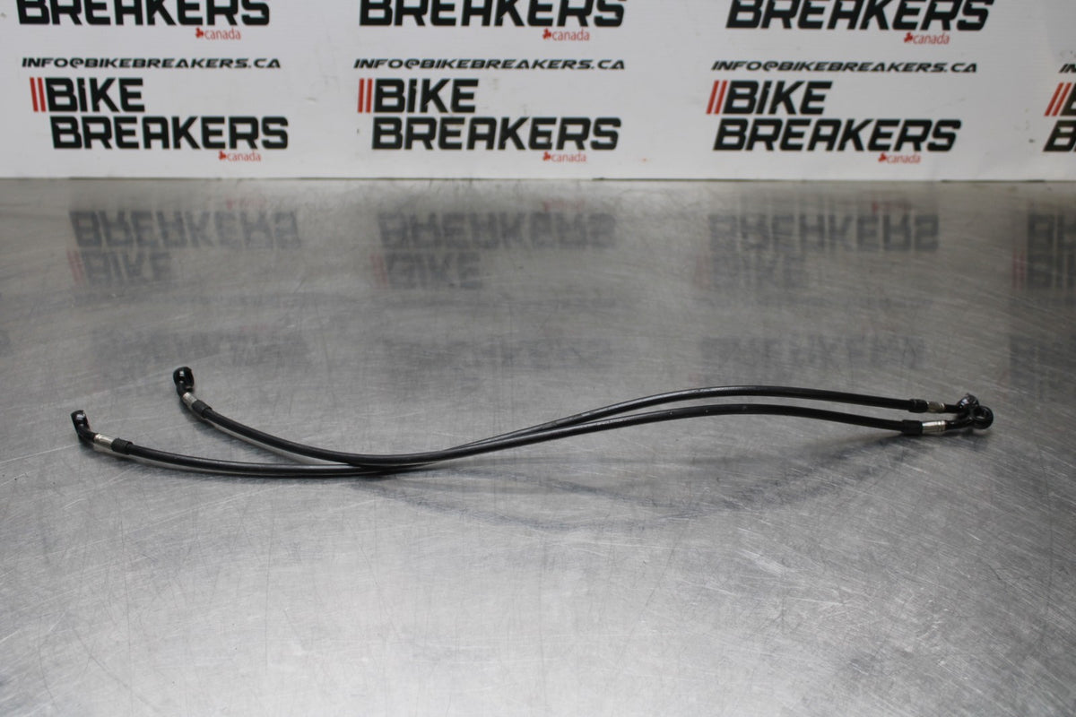 09 SUZUKI GSXR1000 BRAIDED FRONT BRAKE CALIPER HOSES LINES BB777