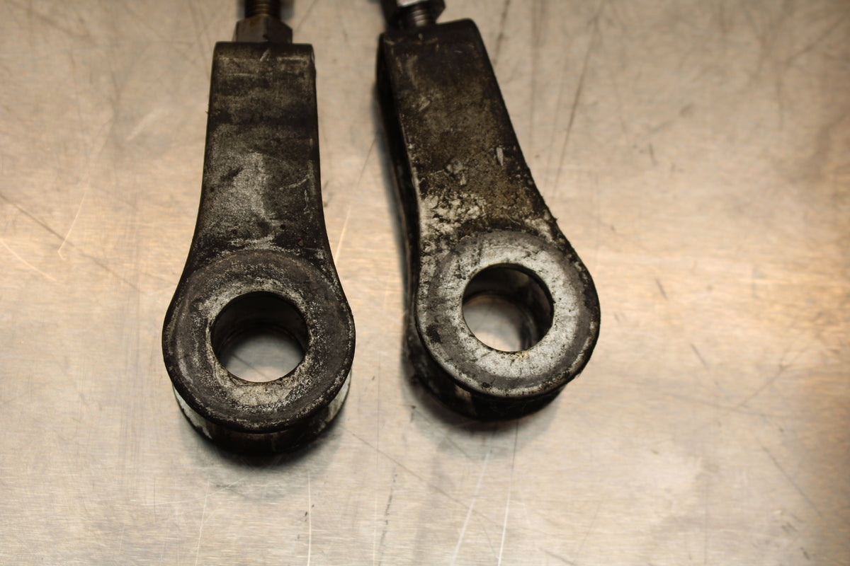 86 SUZUKI GS750ES SWINGARM CHAIN TENSIONER ADJUSTMENT BRACKETS  BB140