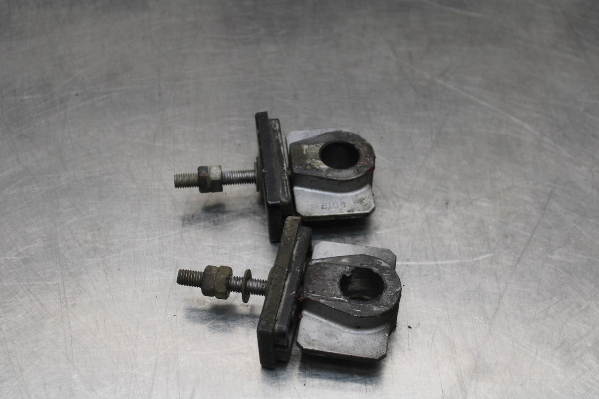 06 KAWASAKI Z750 SWINGARM CHAIN TENSIONER ADJUSTMENT BRACKETS  BB837