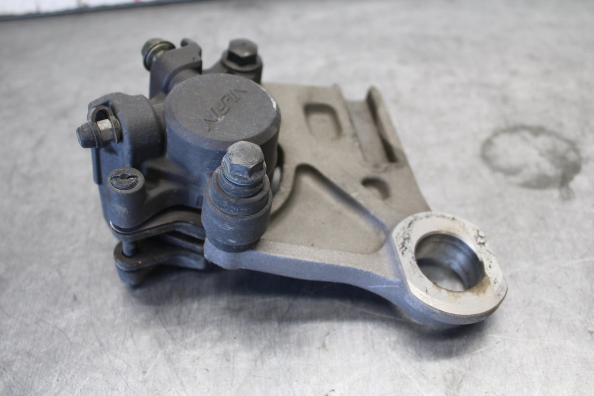 07-09 YAMAHA FZ6 REAR BACK BRAKE CALIPER W MOUNT BRACKET BB713