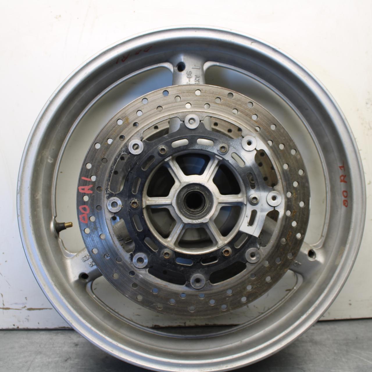 2000 Yamaha YZF R1 FRONT WHEEL AND LEFT RIGHT BRAKE ROTORS DISCS BB633