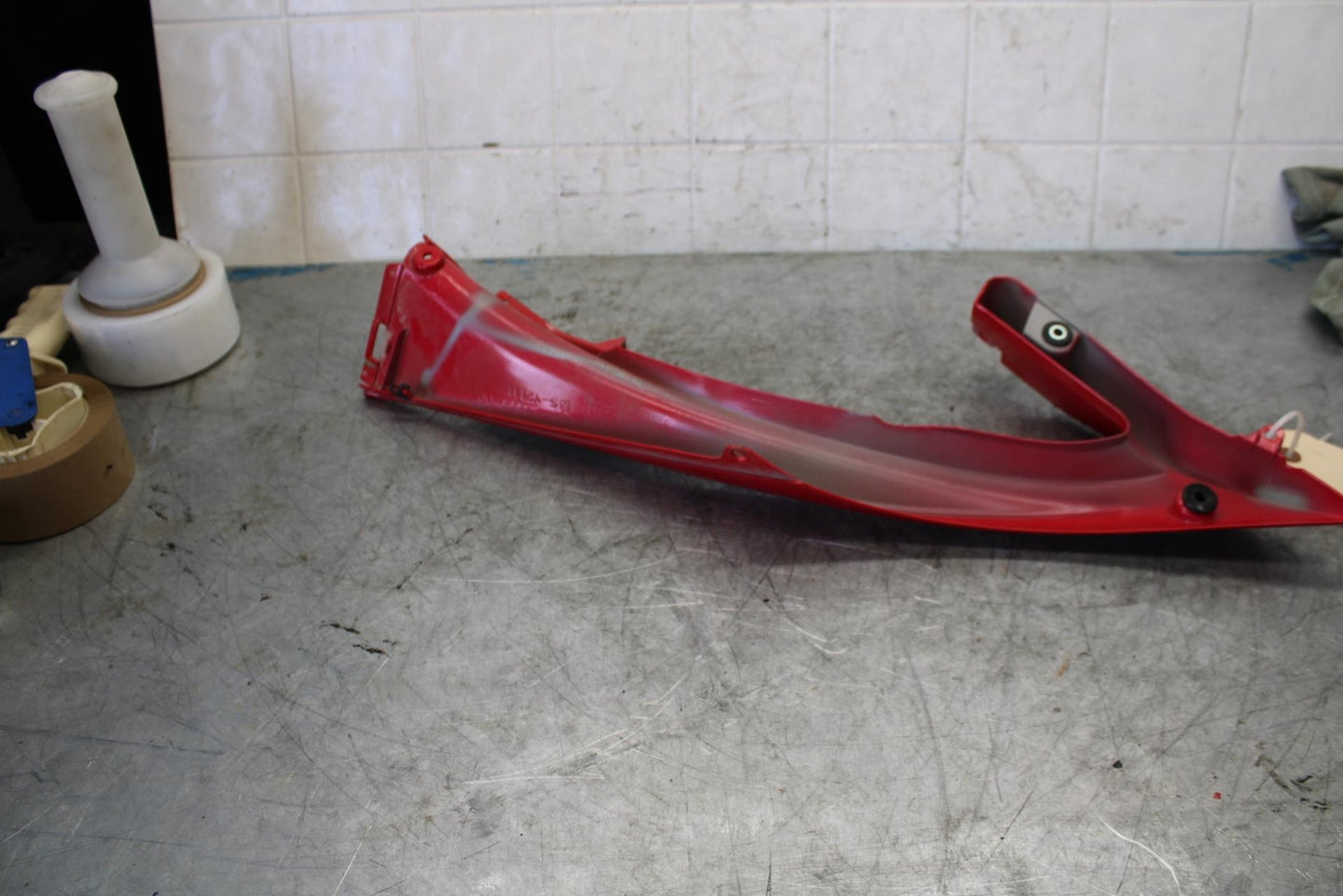 08-16 YAMAHA YZF R6 RIGHT FRONT UPPER MID SIDE FAIRING COWL PLASTIC BB431