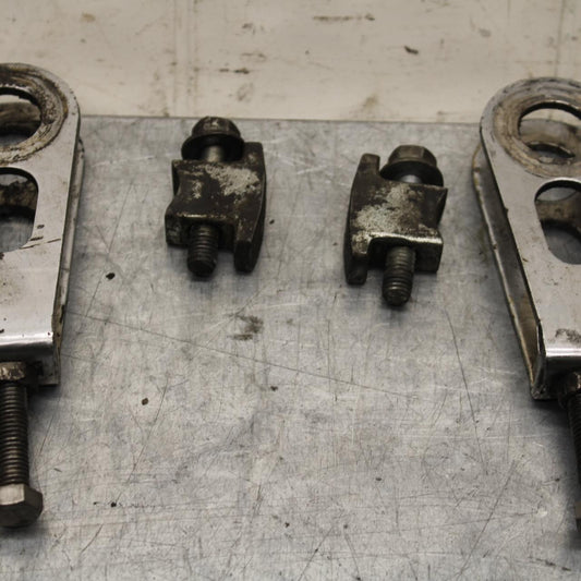 1977 Honda CB550K --- SWINGARM CHAIN TENSIONER ADJUSTMENT BRACKETS  BB592