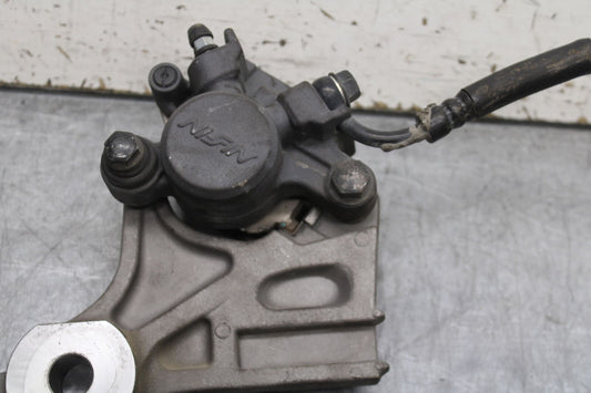 09-15 YAMAHA FZ6R REAR BACK BRAKE CALIPER W MOUNT BRACKET 20S-2580W-10-00 BB719