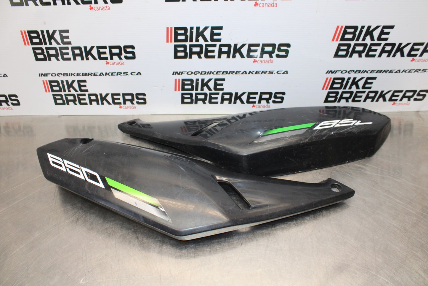 08-18 KAWASAKI KLR650 RIGHT & LEFT REAR BACK TAIL FAIRING COWL SHROUD BB183