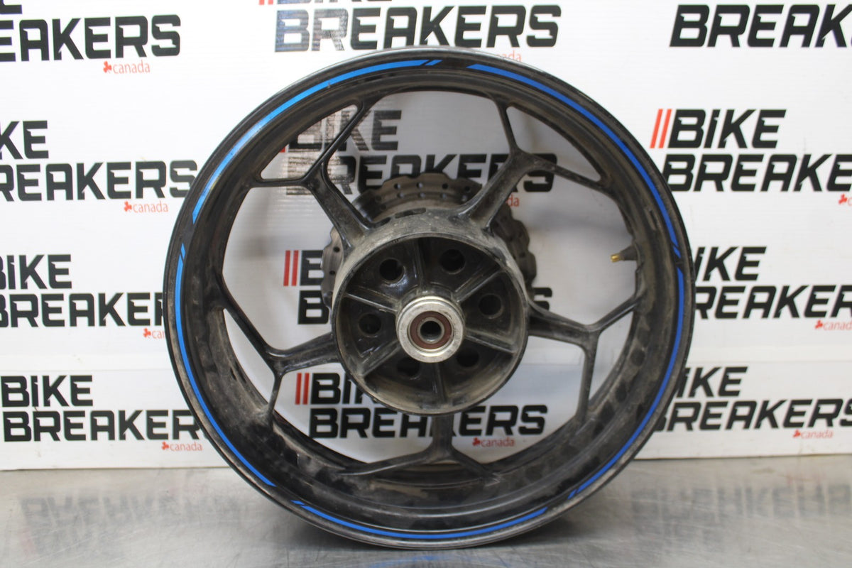 13-17 KAWASAKI NINJA 300 EX300 ABS REAR WHEEL BACK RIM & ROTOR BB00