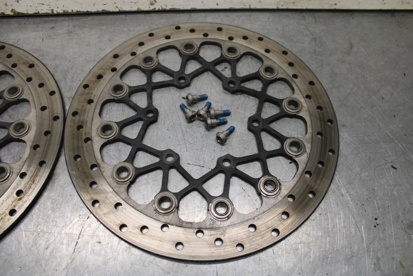 11-24 SUZUKI GSXR750 FRONT LEFT RIGHT BRAKE ROTORS DISCS 59210-37H01 BB714