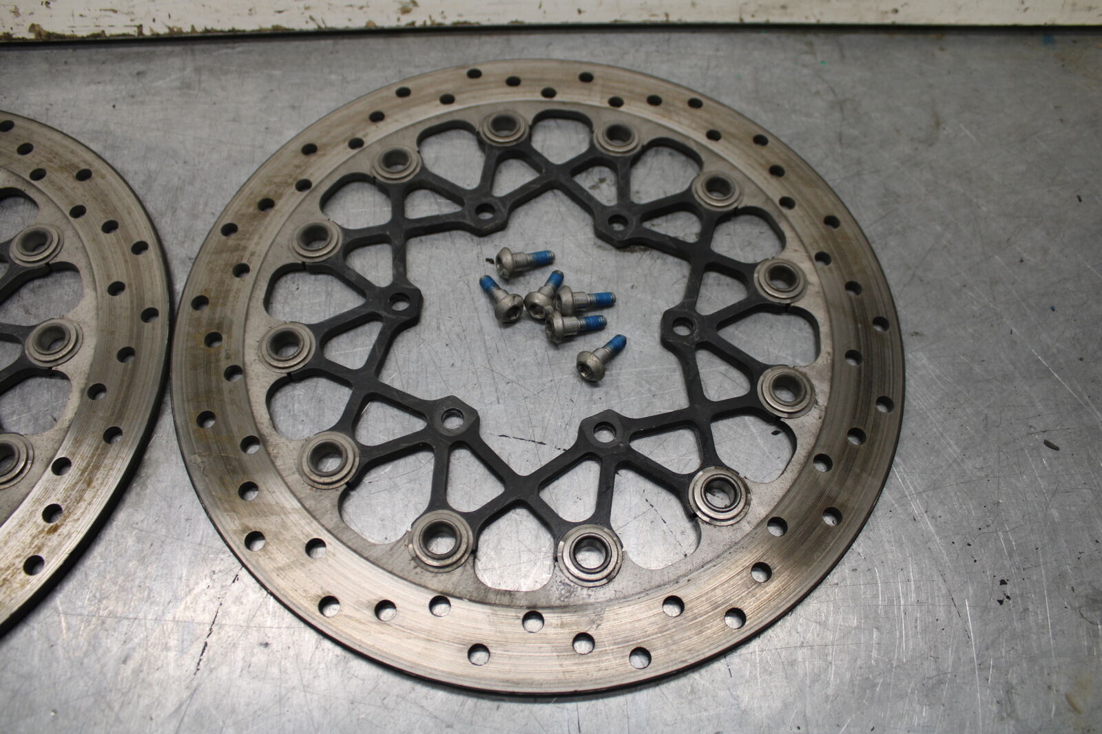 11-24 SUZUKI GSXR750 FRONT LEFT RIGHT BRAKE ROTORS DISCS 59210-37H01 BB714