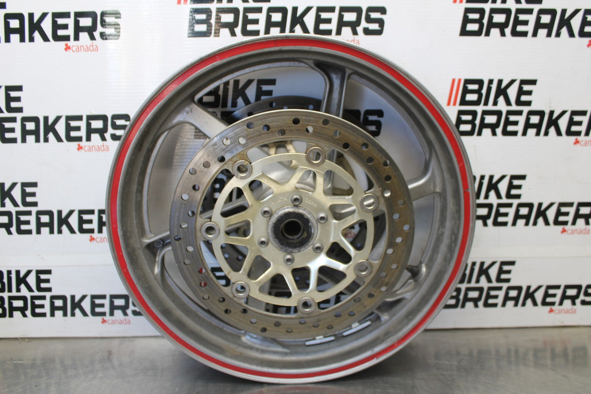 06-07 HONDA INTERCEPTOR 800 VFR800 FRONT WHEEL FRONT TIM & ROTORS BB917