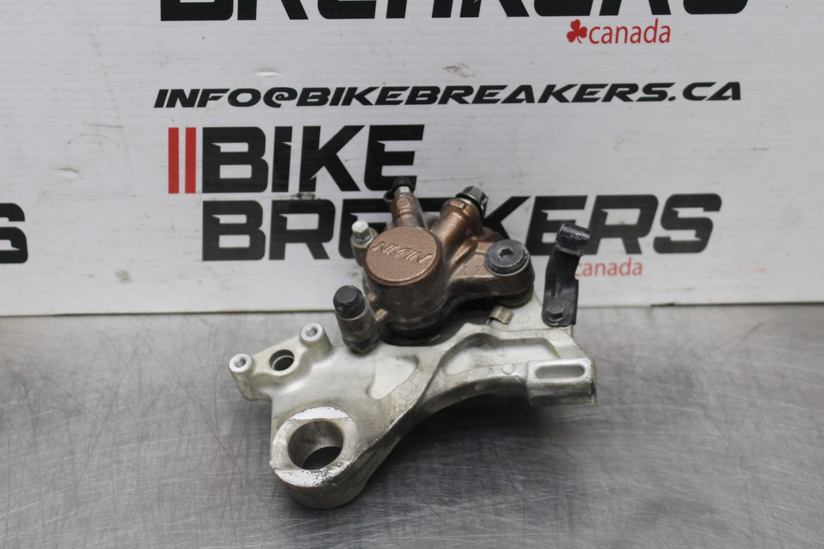 07-12 HONDA CBR600RR REAR BACK BRAKE CALIPER W MOUNT BRACKET BB812