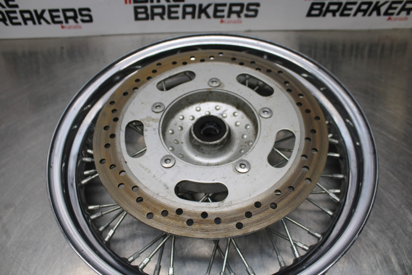 08 KAWASAKI VULCAN 900 FRONT WHEEL FRONT RIM & DISC ROTOR BB184