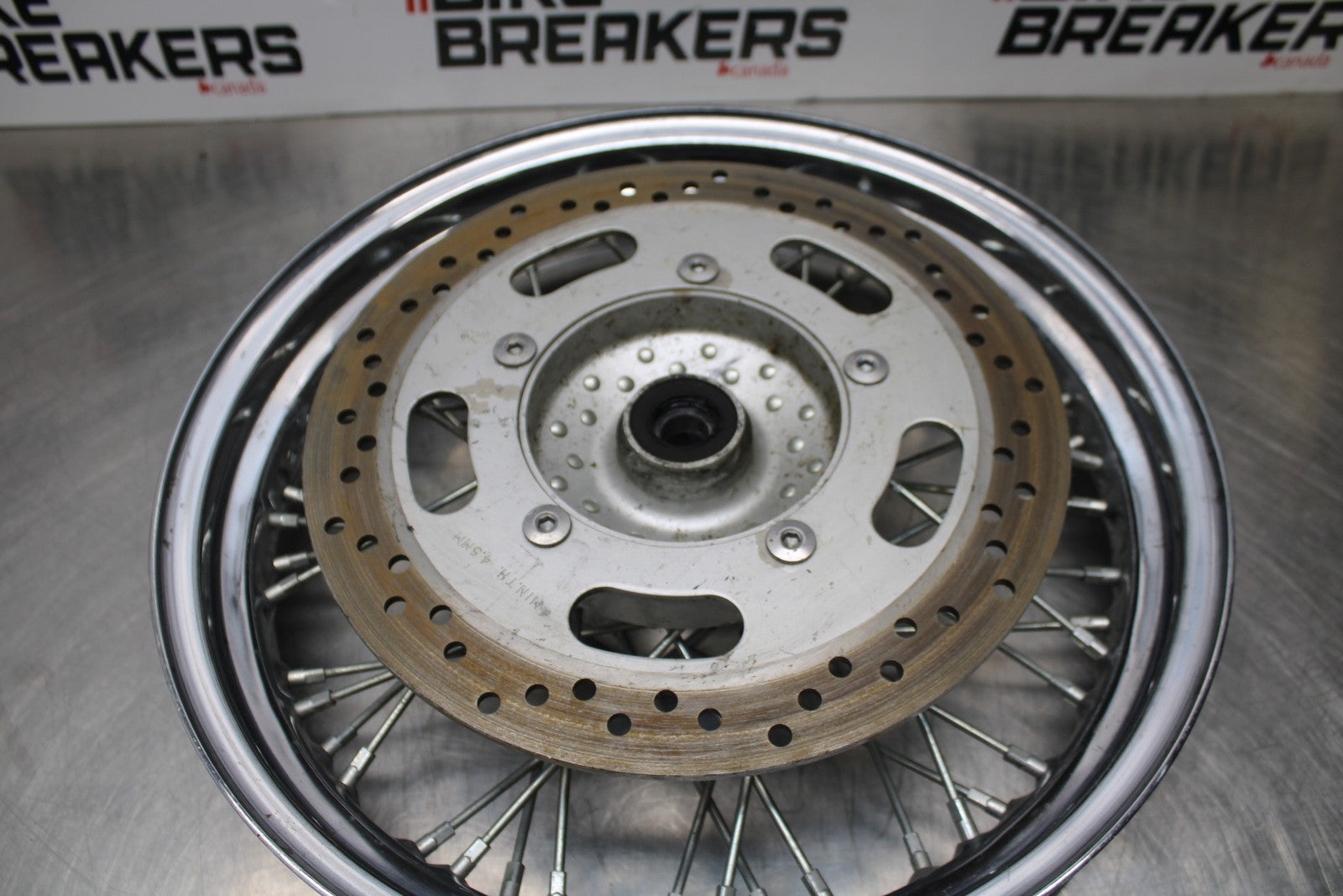 08 KAWASAKI VULCAN 900 FRONT WHEEL FRONT RIM & DISC ROTOR BB184