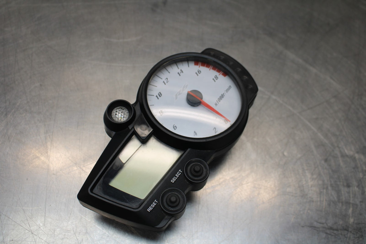 08-09 YAMAHA YZF R6S SPEEDO GAUGES DISPLAY CLUSTER SPEEDOMETER TACHOMETER BB796