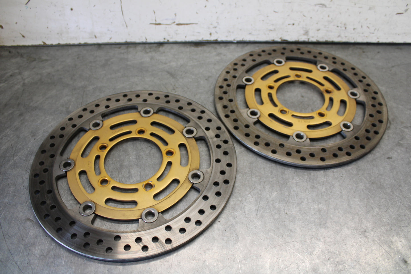 03-04 KAWASAKI NINJA ZX6RR FRONT LEFT RIGHT BRAKE ROTORS DISCS BB684