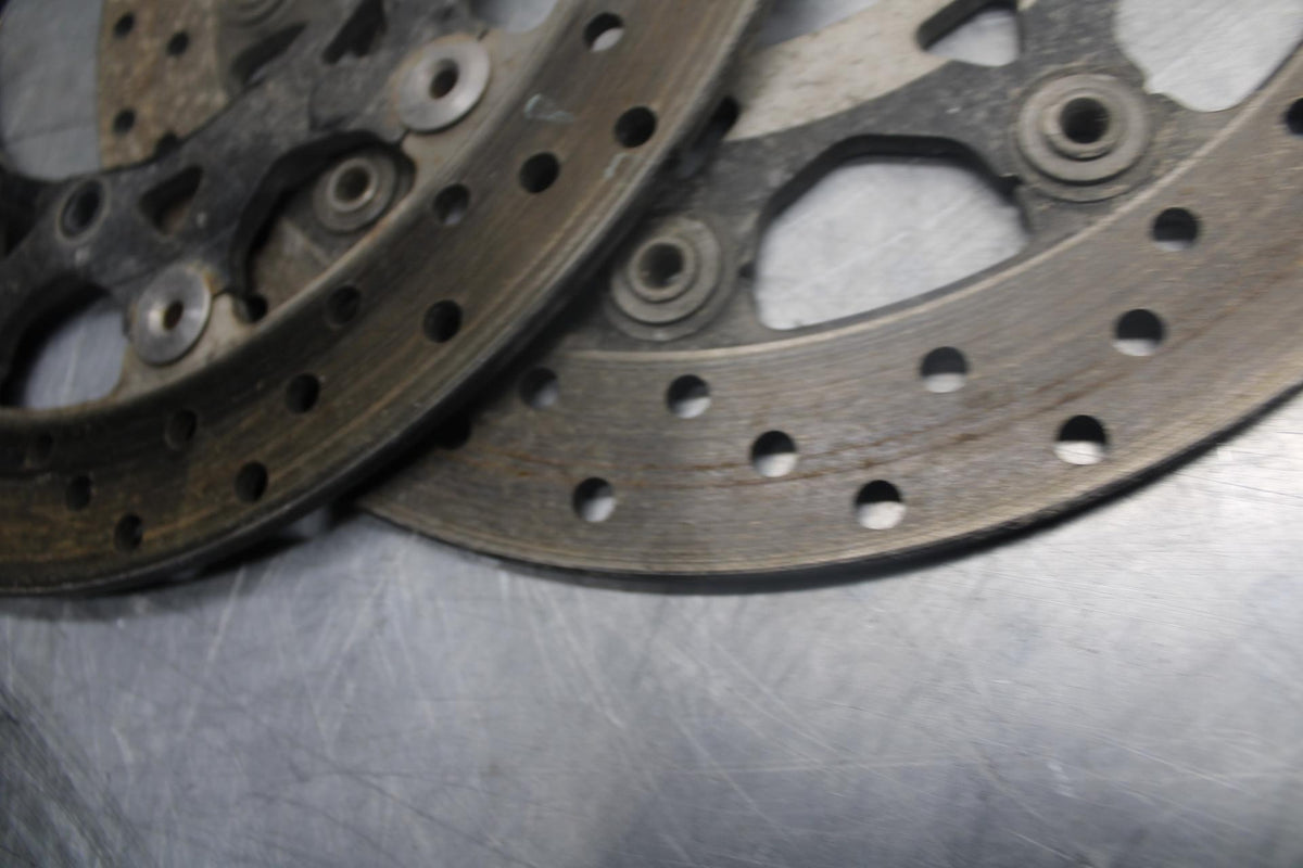 05 YAMAHA YZF R6S FRONT LEFT RIGHT BRAKE ROTORS DISCS BB462