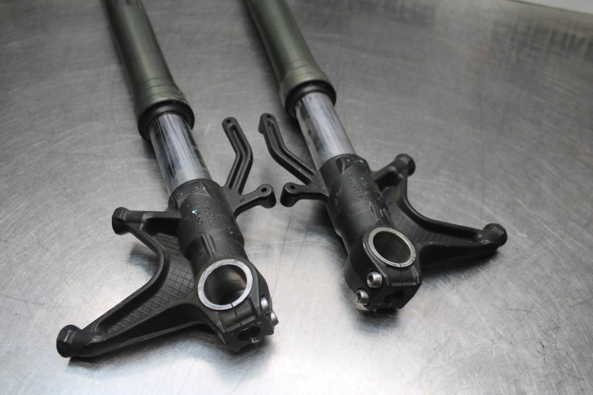 09-12 KAWASAKI NINJA ZX6R FRONT FORKS  SUSPENSION SET PAIR 44071-0634-11G BB617