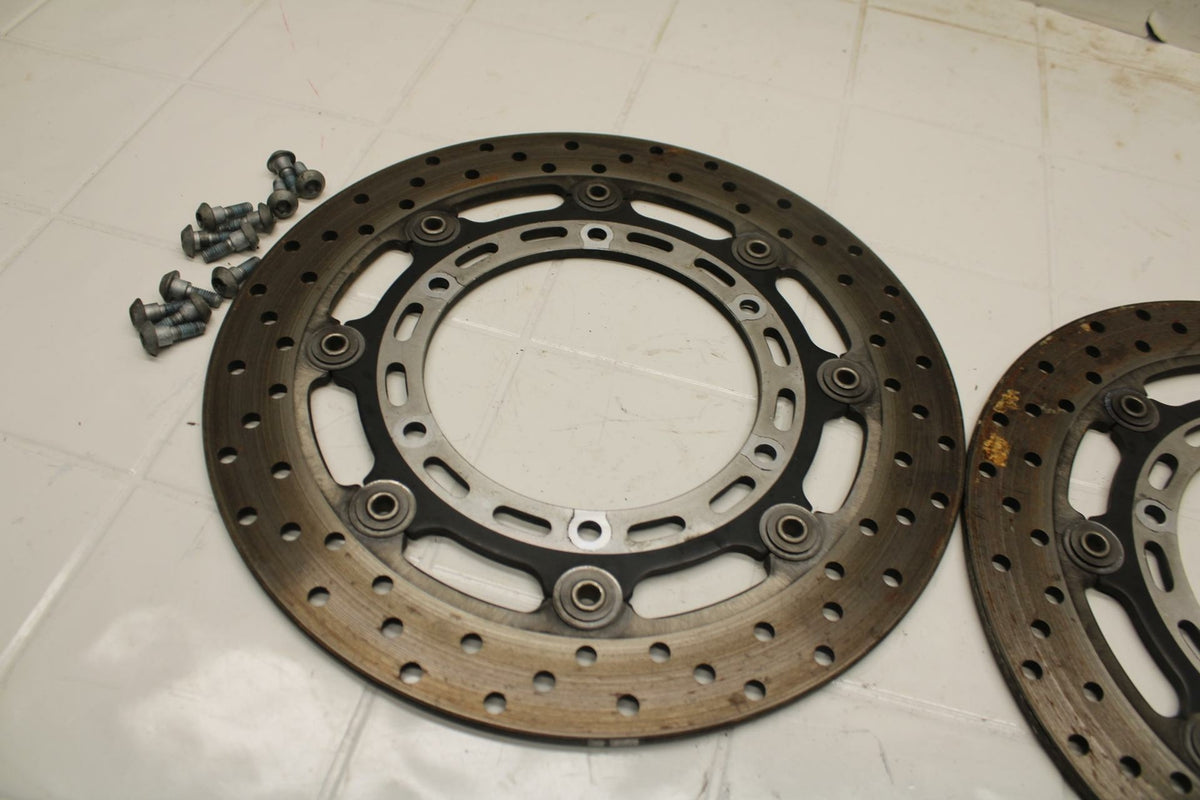 01-05 YAMAHA FZS1000 FRONT LEFT RIGHT BRAKE ROTORS DISCS BB 04