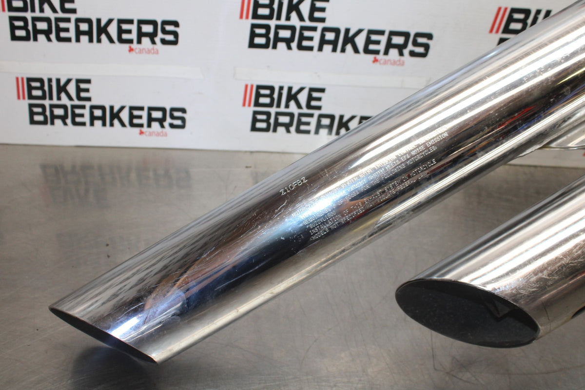 05-09 SUZUKI BOULEVARD C90 MUFFLER EXHAUST SILENCER PIPE SET PAIR BB918