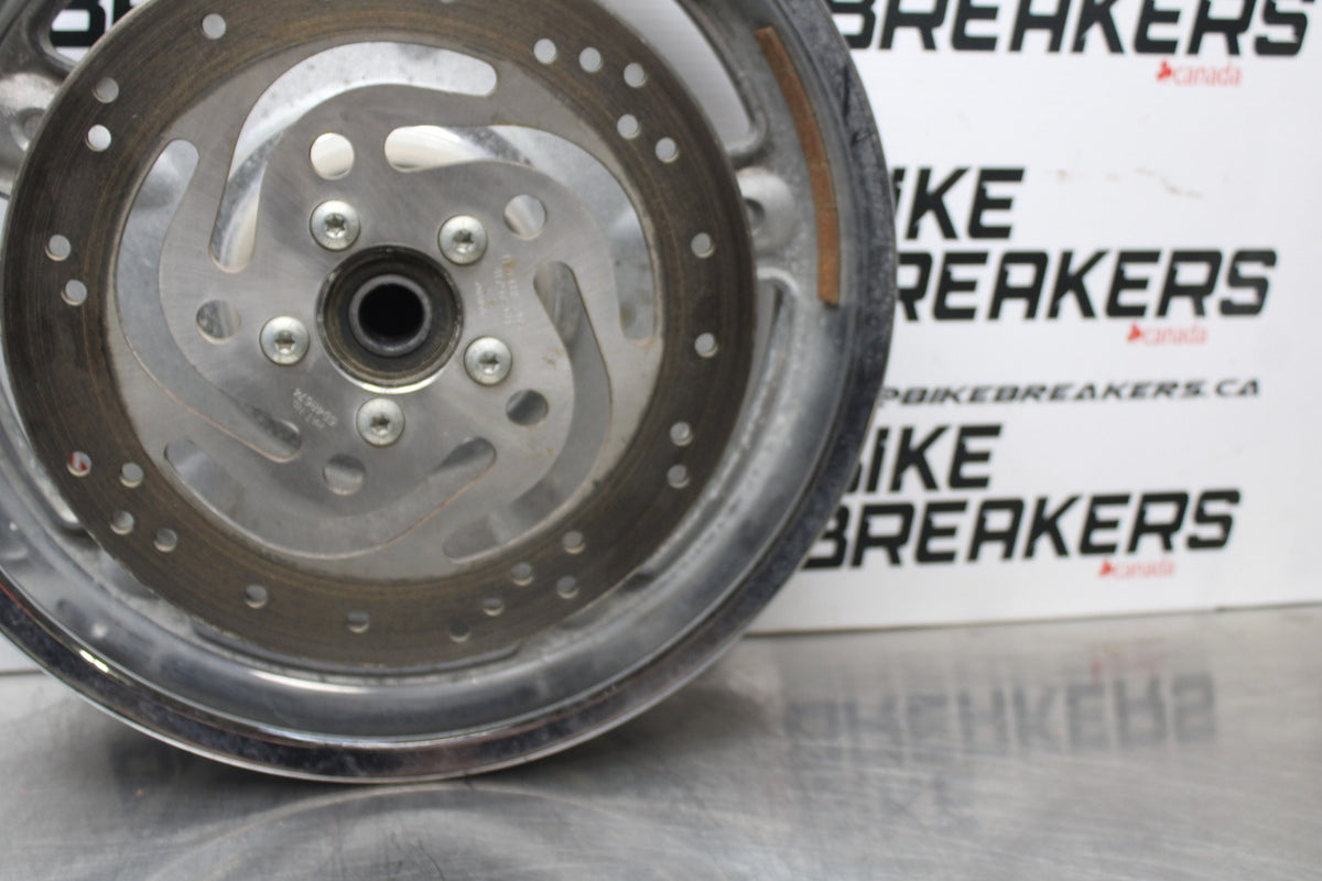 09 HARLEY-DAVIDSON SPORTSTER 1200 CUSTOM XL1200C REAR WHEEL RIM & ROTOR BB776