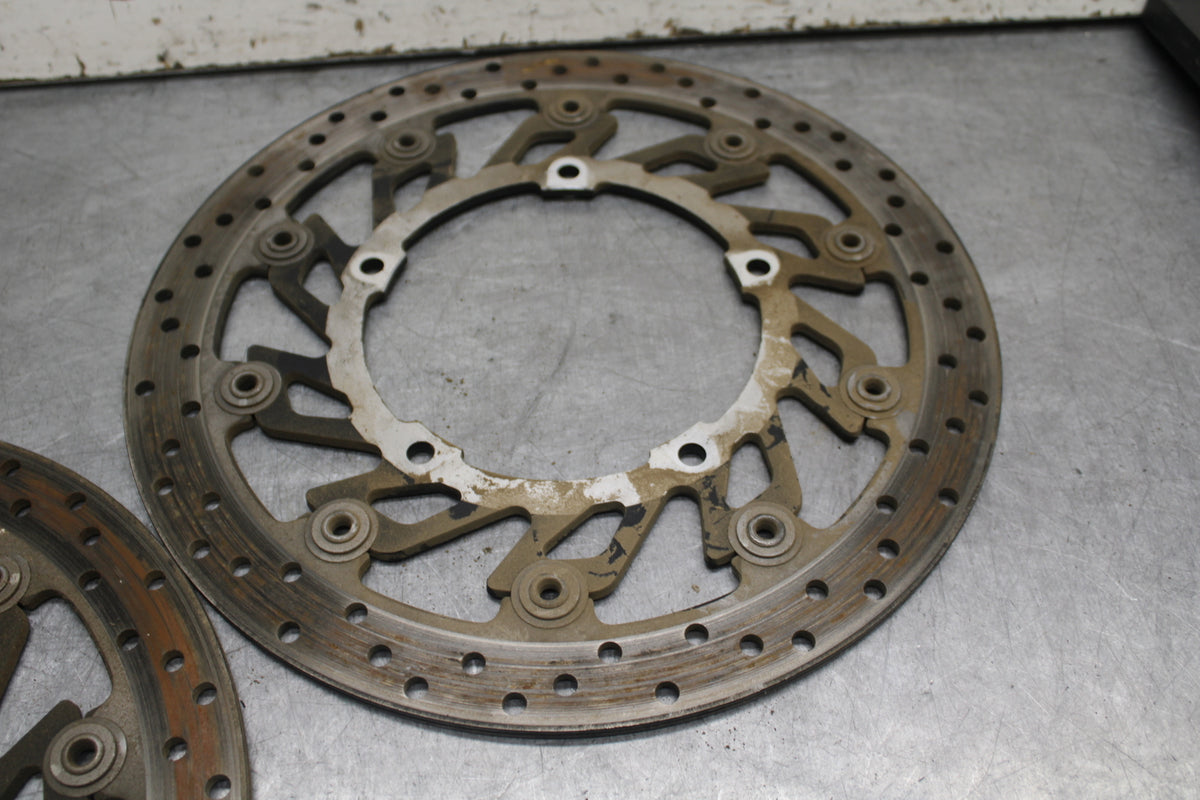 09-14 YAMAHA YZF R1 FRONT LEFT RIGHT BRAKE ROTORS DISCS 14B-2581T-00-00 BB696