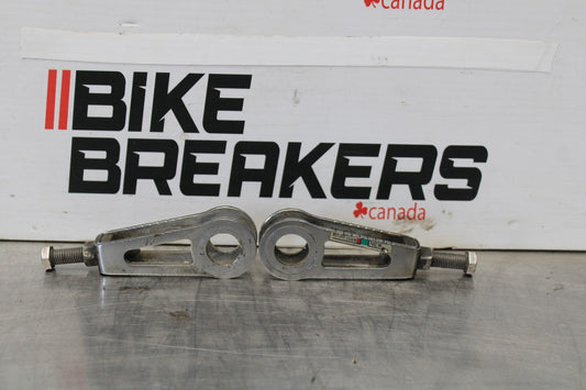 84 HONDA INTERCEPTOR 1000 VF1000F CHAIN TENSIONER ADJUSTMENT BRACKETS BB878
