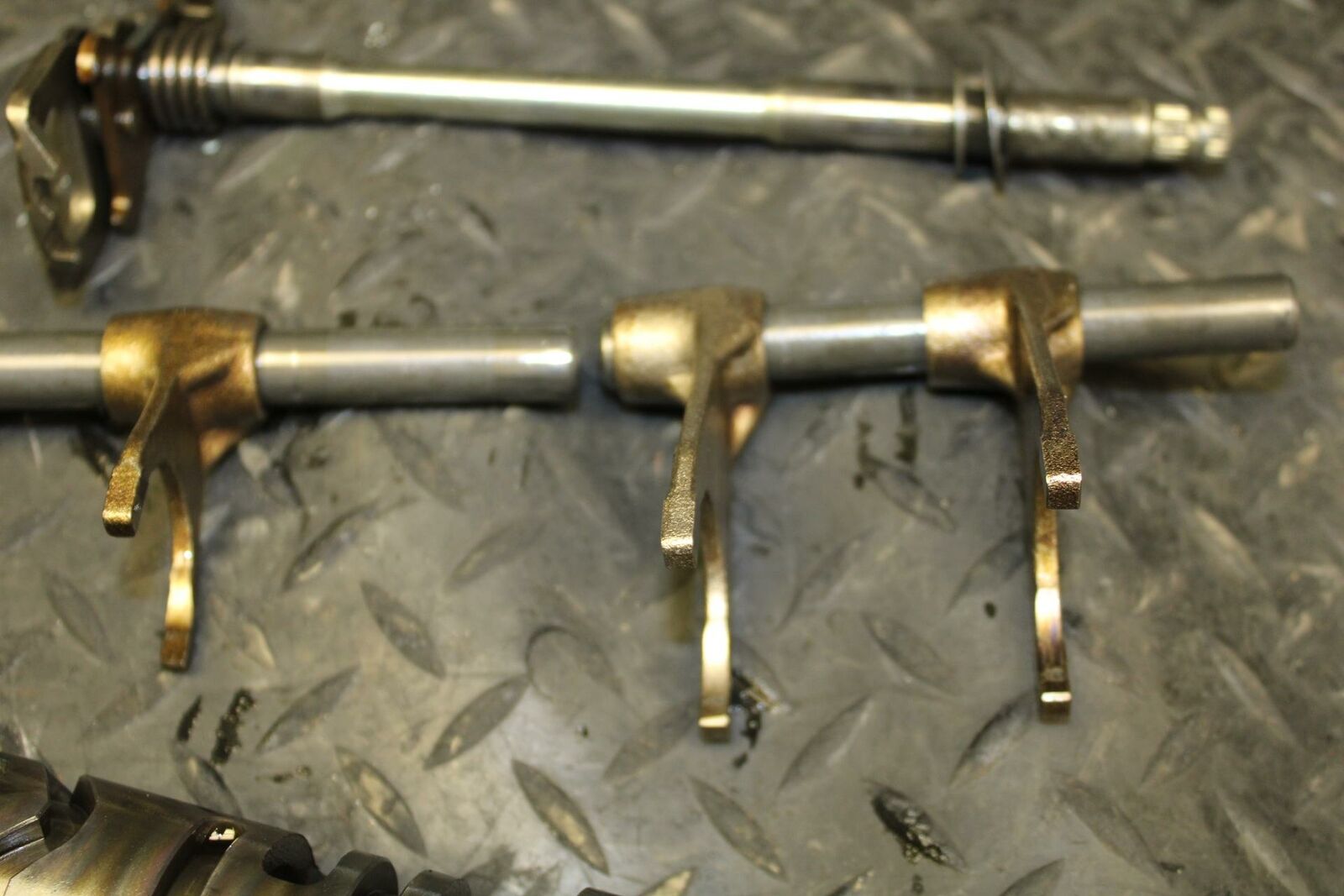 10 SUZUKI GSXR750 ENGINE TRANSMISSION GEAR SHIFT SHIFTER CAM DRUM FORKS  BB190
