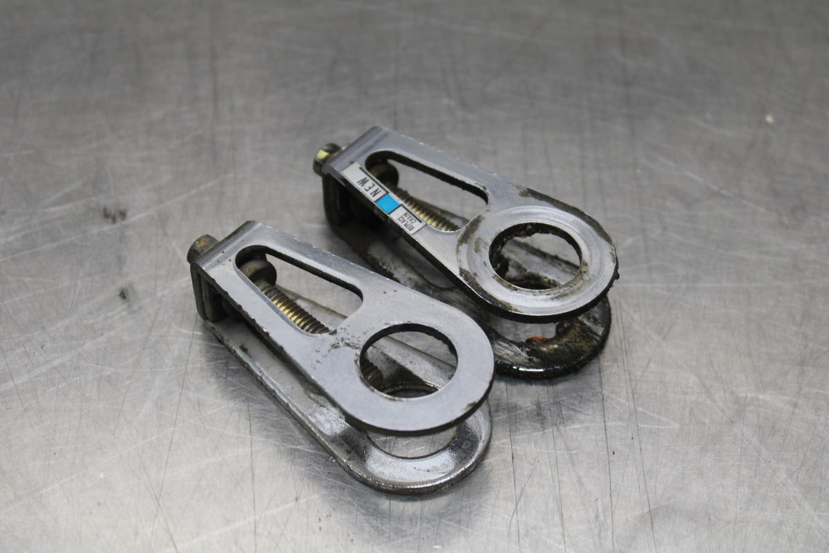 01-06 HONDA CBR600F4I SWINGARM CHAIN TENSIONER ADJUSTMENT BRACKETS  BB778