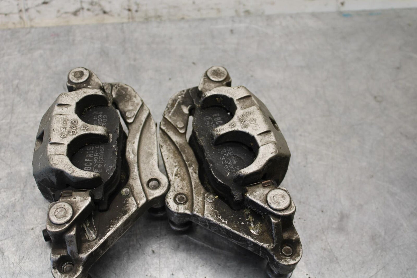 07-08 YAMAHA V STAR 1100 RIGHT LEFT FRONT BRAKE CALIPER SET PAIR CALIPERS BB71