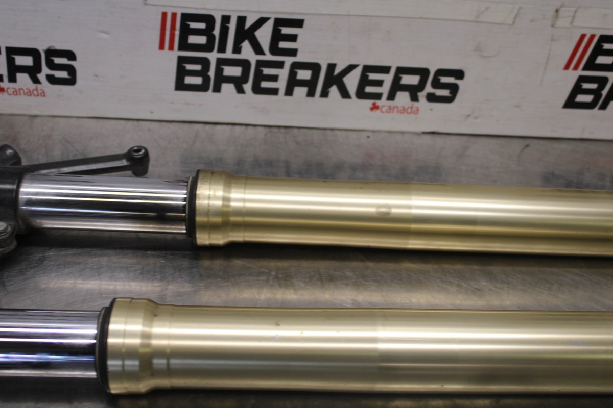08-09 KAWASAKI NINJA ZX14R FRONT FORKS SHOCK SUSPENSION SET PAIR BB932