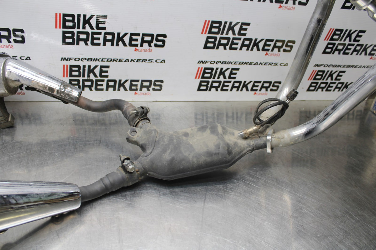 15 SUZUKI GW250F FULL EXHAUST SYSTEM HEADERS PIPE MUFFLER BB789