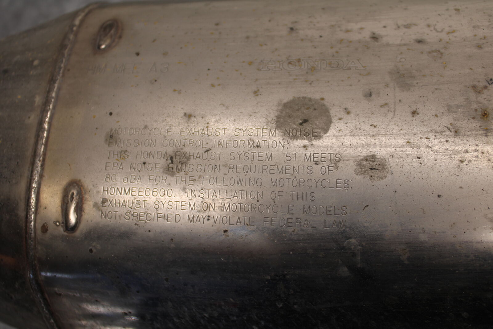 05-06 HONDA CBR600RR EXHAUST PIPE SLIP ON CAN SILENCER 18305-MEE-A01  BB689