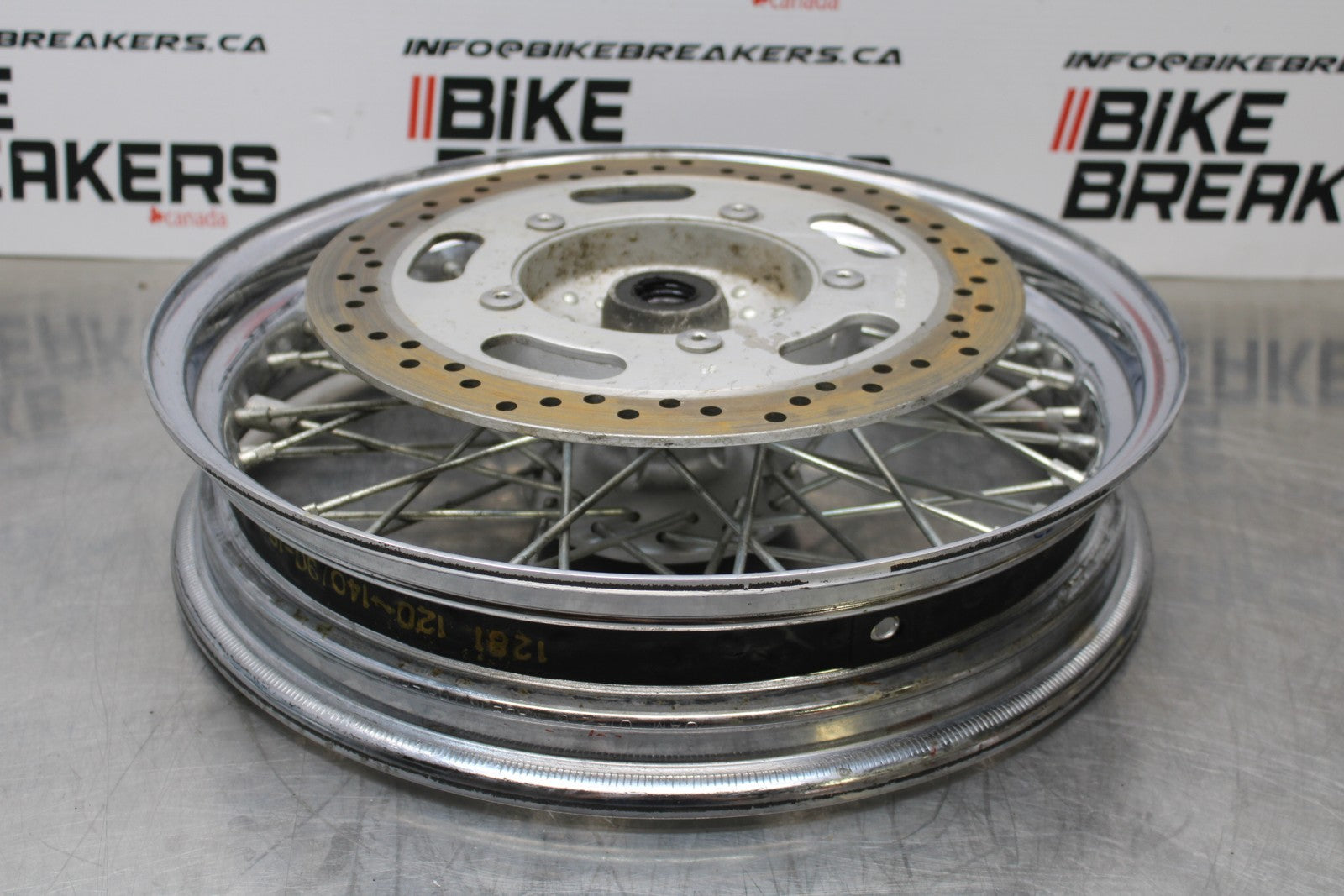 08 KAWASAKI VULCAN 900 FRONT WHEEL FRONT RIM & DISC ROTOR BB184