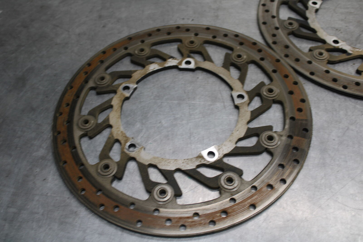 09-14 YAMAHA YZF R1 FRONT LEFT RIGHT BRAKE ROTORS DISCS 14B-2581T-00-00 BB696