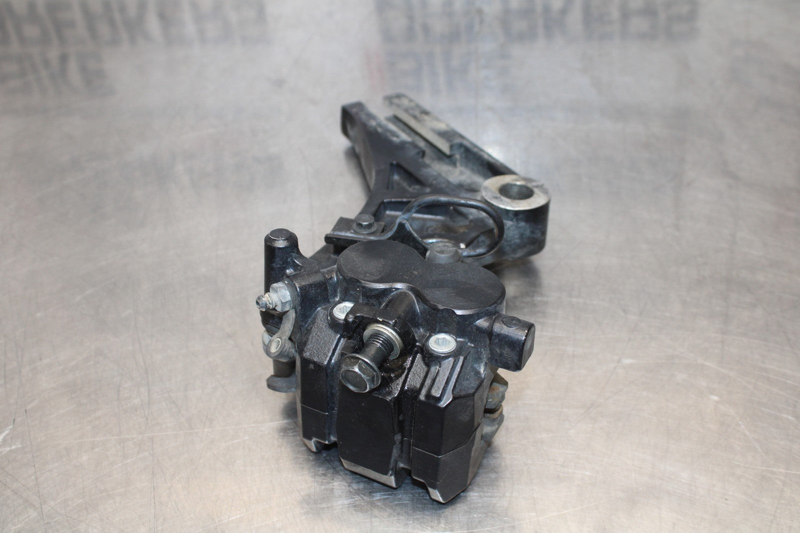 08-18 KAWASAKI KLR650 REAR BACK BRAKE CALIPER W MOUNT BRACKET BB183