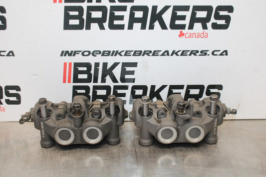08 KAWASAKI NINJA ZX10R RIGHT LEFT FRONT BRAKE CALIPER SET PAIR CALIPERS BB201