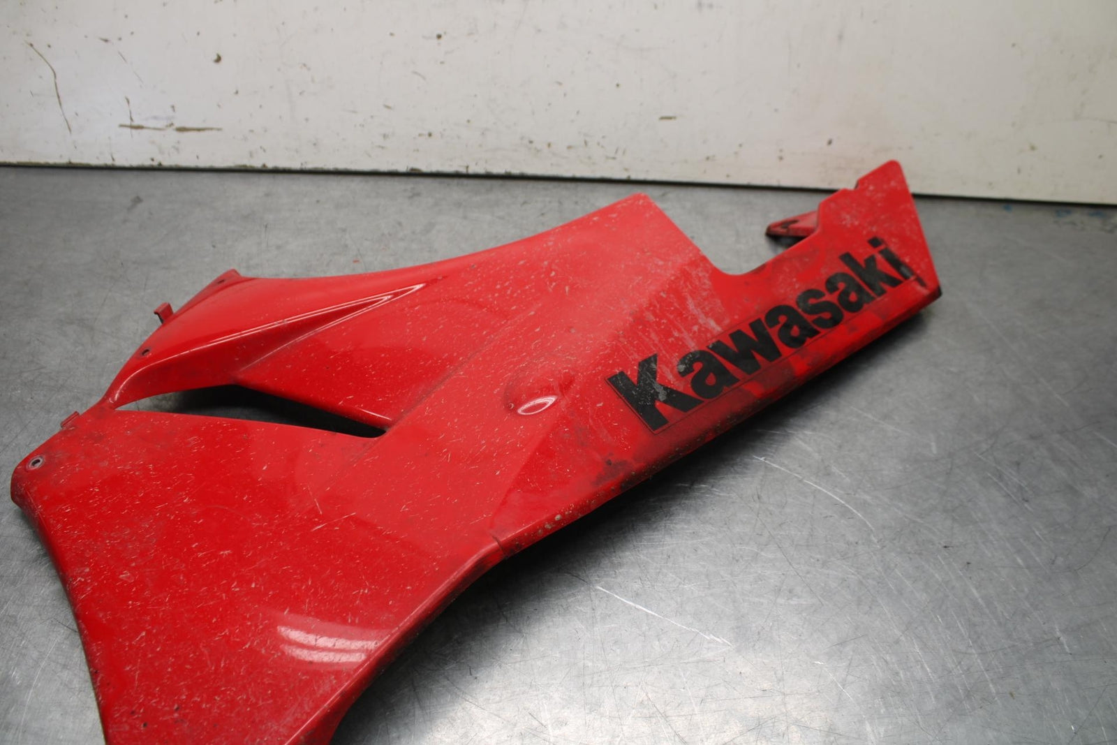 09-12 KAWASAKI NINJA ZX6R LEFT LOWER BOTTOM BELLY SIDE FAIRING COWL BB640