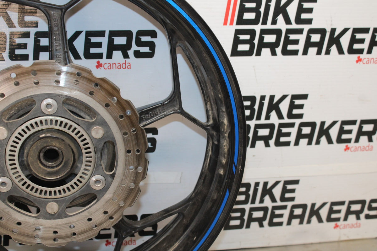 13-17 KAWASAKI NINJA 300 EX300 ABS REAR WHEEL BACK RIM & ROTOR BB00
