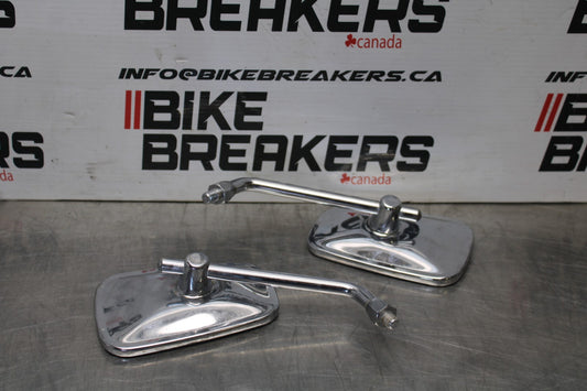02 KAWASAKI VULCAN 800 VN800B CLASSIC REAR VIEW MIRROR SET PAIR MIRRORS BB862