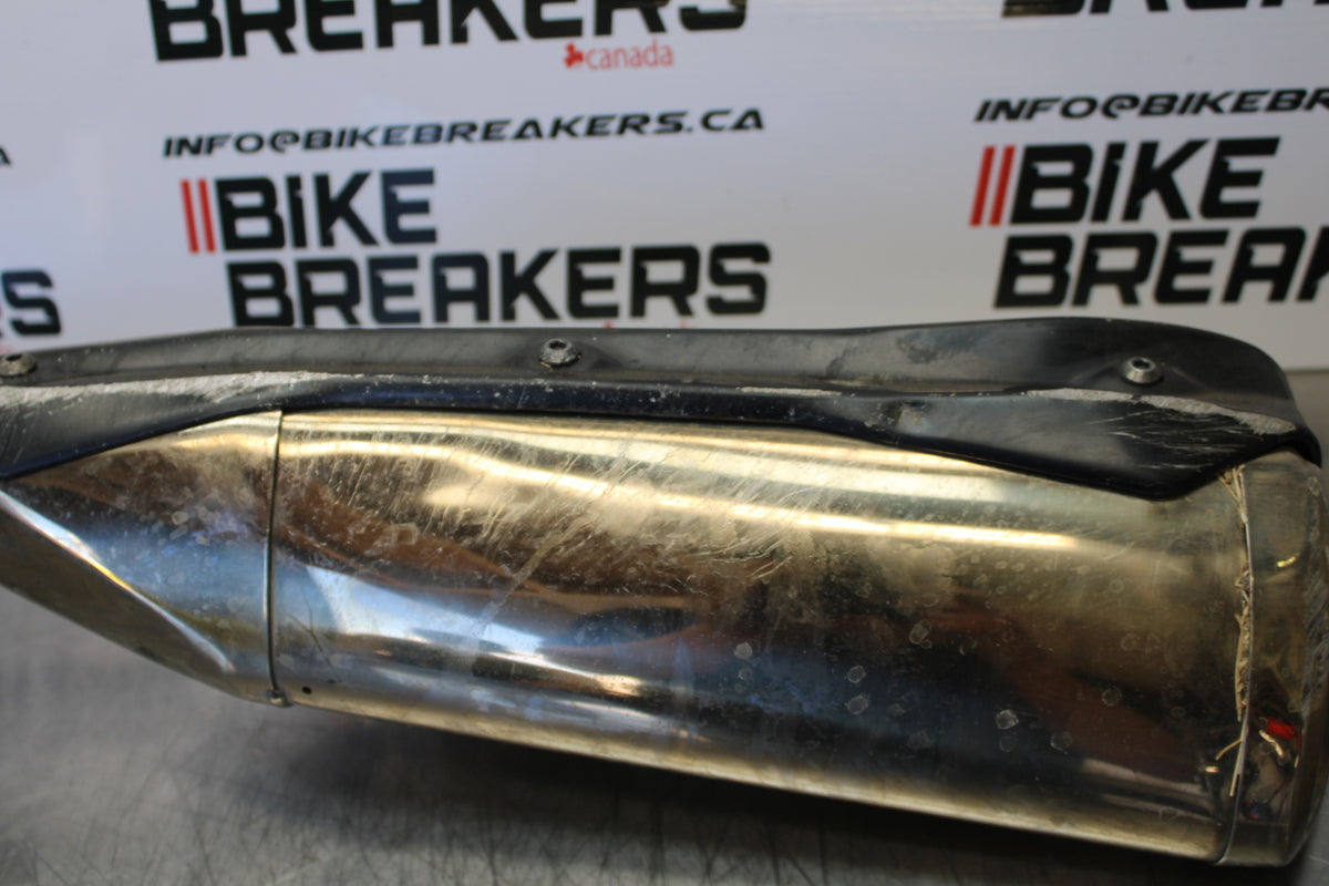 07 KAWASAKI Z1000 EXHAUST PIPE MUFFLER SLIP ON CAN SILENCER SET BB148