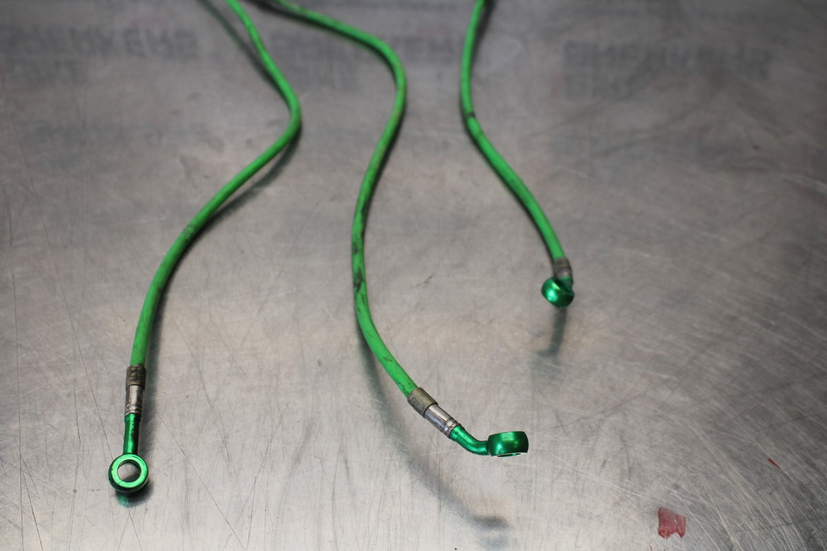 2007 Kawasaki Ninja ZX6R ZX600P AFTERMARKET FRONT REAR BRAKE HOSES LINES BB175