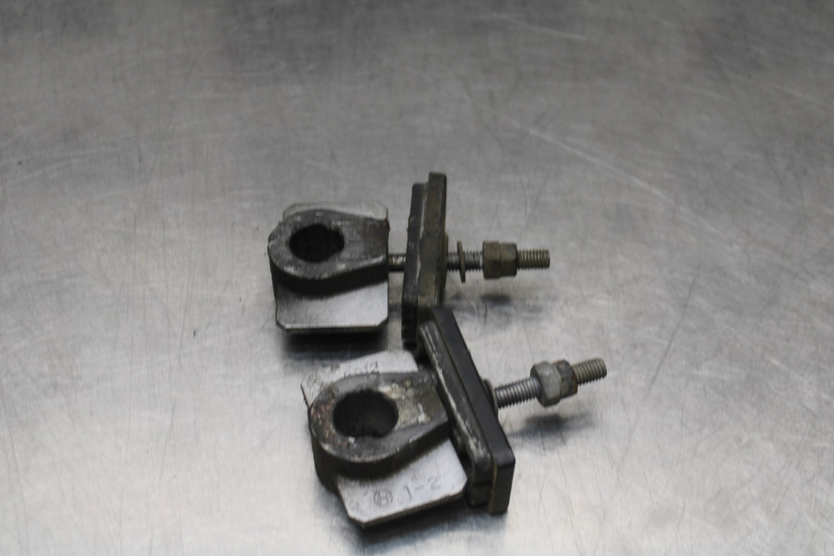 06 KAWASAKI Z750 SWINGARM CHAIN TENSIONER ADJUSTMENT BRACKETS  BB837