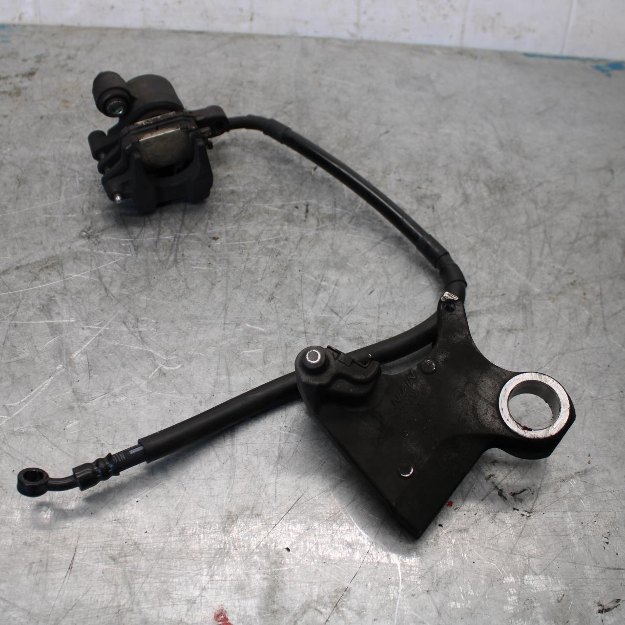 08-16 YAMAHA YZF R6 REAR BACK BRAKE CALIPER W MOUNT BRACKET BB431