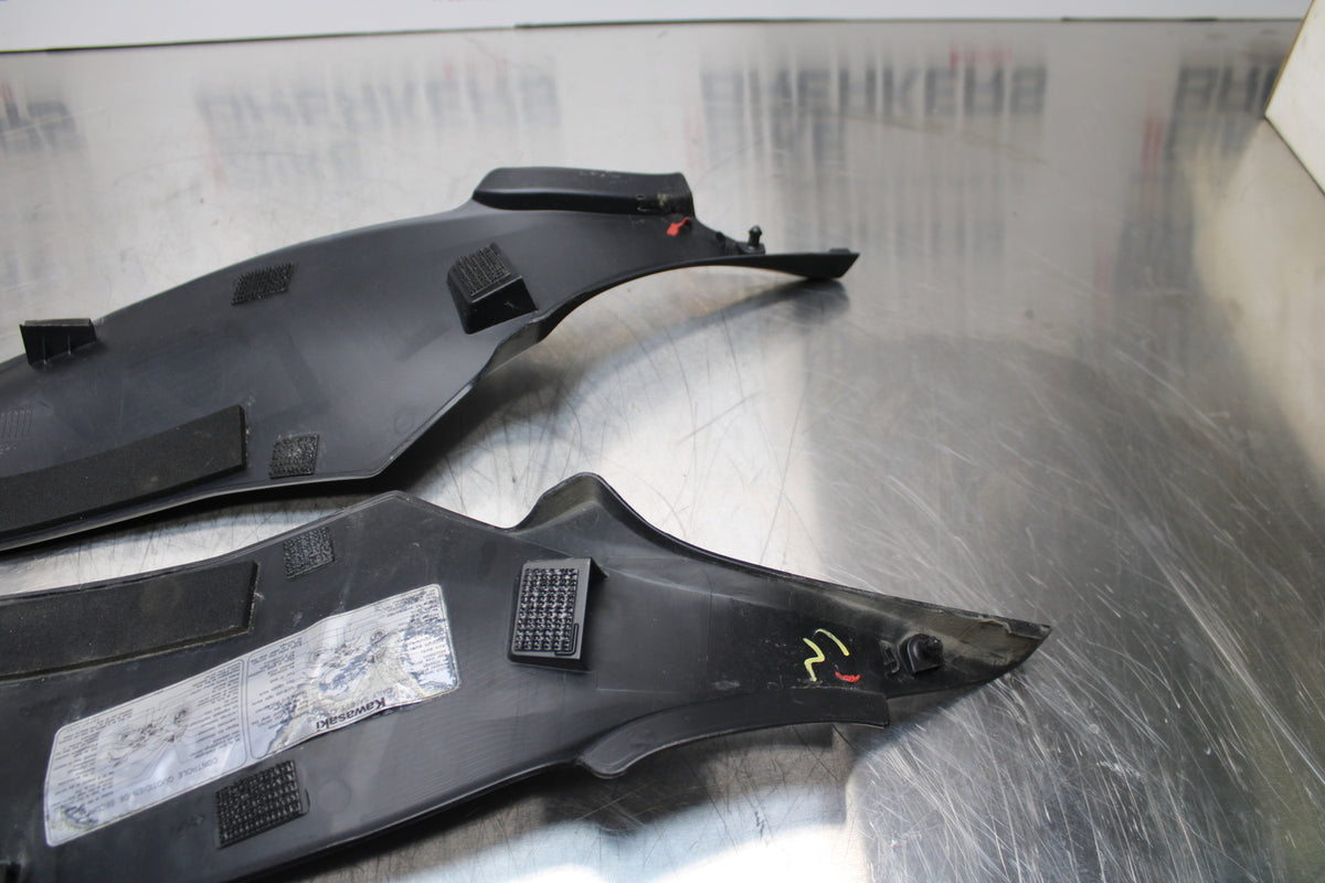 13-18 KAWASAKI NINJA ZX6R RIGHT LEFT GAS TANK PANELS COVERS TRIM SET COWLS BB143