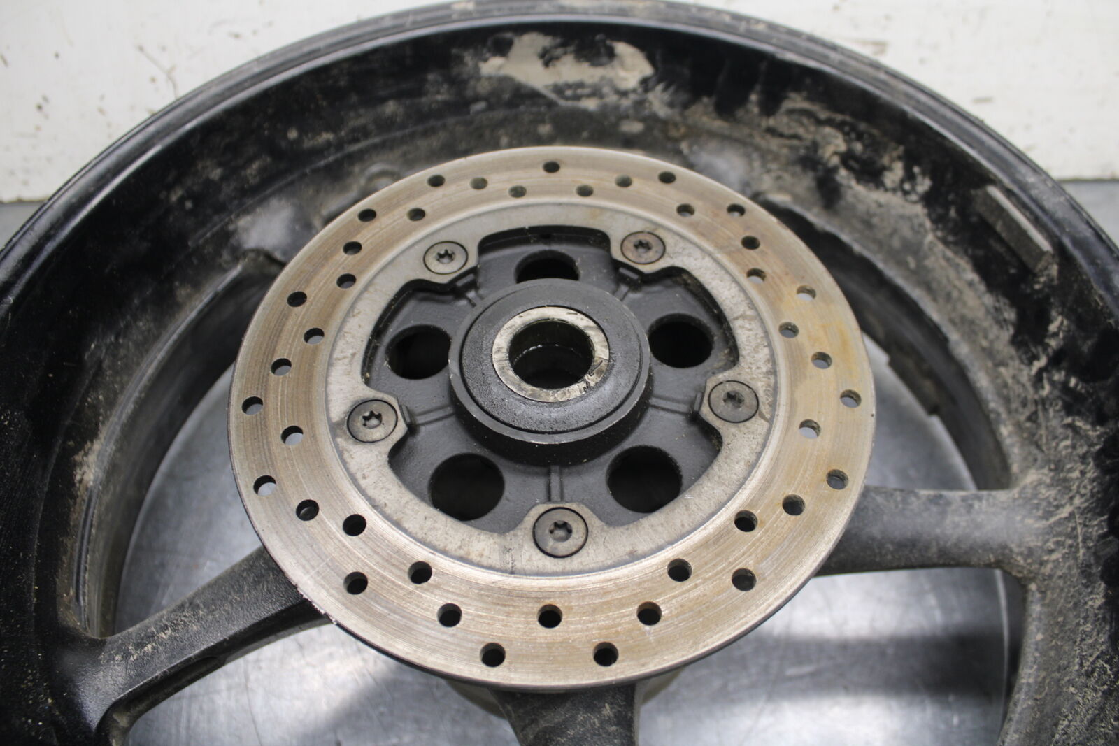 06-07 YAMAHA YZF R6 REAR WHEEL BACK RIM AND ROTOR BB742